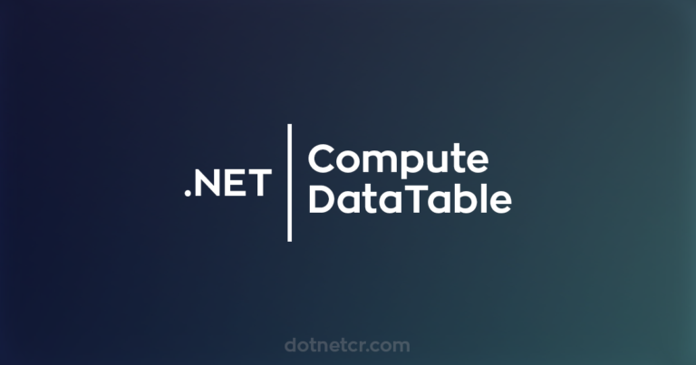 .net compute datatable