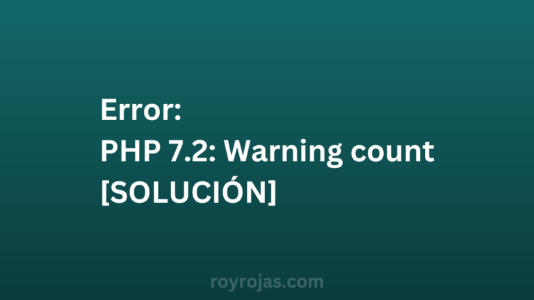 Error: PHP Warning: count(): Parameter must be an array or an object that implements Countable in